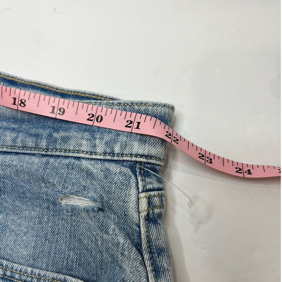NWT Old Navy 18 Womens Mid Rise Boyfriend Straight Distressed Raw Hem Crop Jeans - Picture 7 of 7